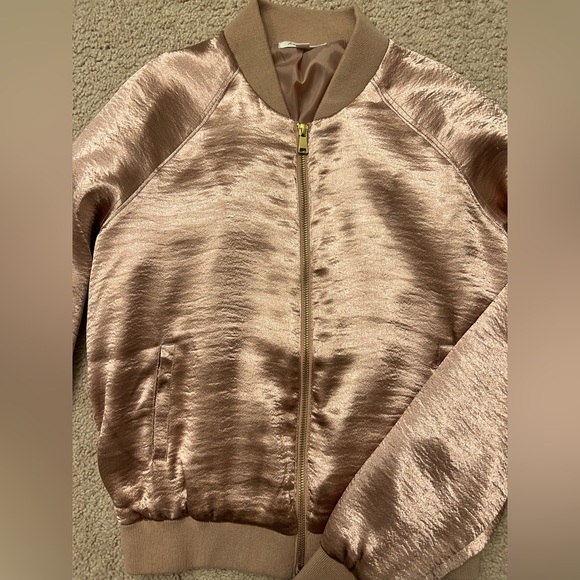 Rose Gold Tone It Up Bomber Jacket - Picture 3 of 4